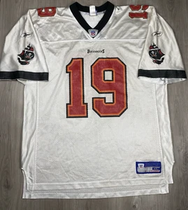 Vintage Tampa Bay Buccaneers Jersey Mens Extra Large White K Johnson Reebok - Picture 1 of 15