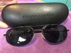 VINTAGE POLO SPORT BY RALPH LAUREN SUNGLASSES FRAMES WITH HARD CASE BLACK - Picture 1 of 6