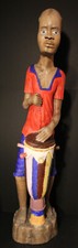 WOOD SCULPTURE HAITIAN ARTIST RENE VALCIN - CARIBBEAN HAITIAN ART