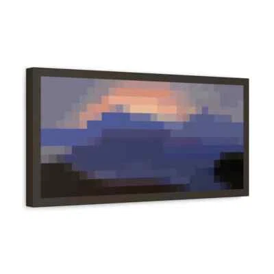 Réplica de pintura MINECRAFT "Sunset" - Lienzo tamaño 20" x 10" Foto 1 de 2