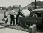Us Navy Sailor & Family Loading Luggage In Car B&W Photograph 3.5 X 5