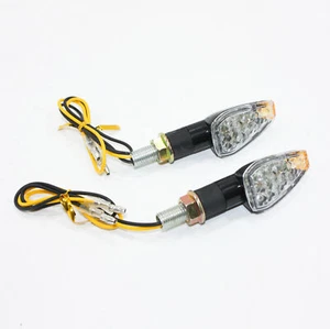 NEGRO 12V LED REC REG Indicador Luz Señal de Giro PIT Suciedad Motocicleta Bicicleta MX - Imagen 1 de 6