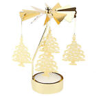 Christmas Rotary Candle Holder Spinning Tea Light Romantic Candlestick Ornament