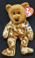 TY 2003 HERO the AUSTRALIAN BEAR BEANIE BABY - FLAG ON ARM - MINT with MINT TAGS