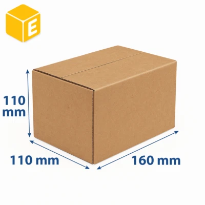 Cajas de cartón 'B1' - 160 x 110 x 110 mm - marrón Kraft | Embalajes Eurotienda - Imagen 1 de 4