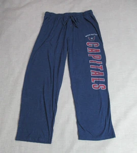 Washington Capitals Pants Womens Size Large Blue Lounge Hockey NHL Casual Logo - Picture 1 of 10