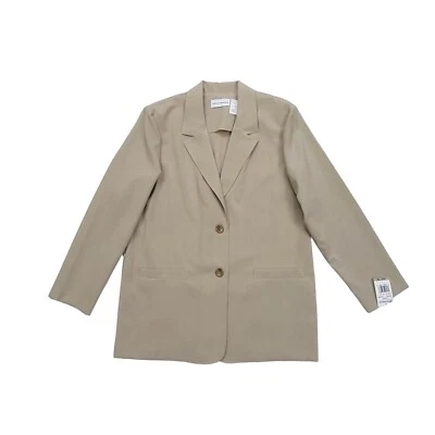 Blazer Alfred Dunner 12 Mediano Mujer Chaqueta Dos Botones Cierre Tostado Manga Larga Foto 1 de 4