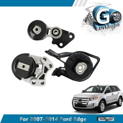 Juego de montaje de motor y transmisión de 3 piezas apto para Ford Edge 07-14 07-10 Lincoln MKX 3,5 L 3,7 L Foto 1 de 4