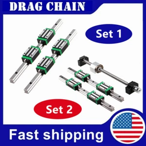 HGR20 HGR15 Linear Guide Rail HGR15/20CA+SFU1605/1204/2005 BallScrew BK/BF12 Kit - Picture 1 of 14