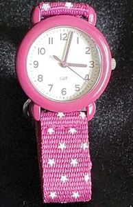 Girls GAP Polka Dot Wrist watch Berry Color EUC - Picture 1 of 4
