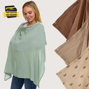 Muslin Nursing Cover up for Breastfeeding - Breast Feeding Covers for Women| Bre - Picture 1 of 7