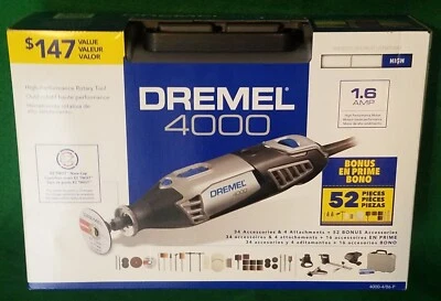 SALE Dremel 4000-4/86P- 1.6Amp High-Perf Rotary Tool  w/52 Bonus Accessories NEW - Image 1 of 3