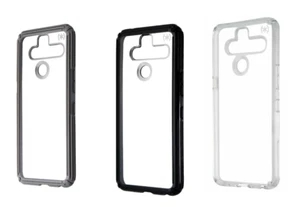 For LG V50 ThinQ Speck Presidio V-Grip Series Hard Case - Clear/Gray/BLK - Picture 1 of 11
