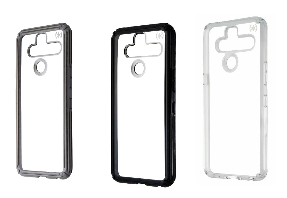 Estuche rígido para LG V50 ThinQ Speck Presidio serie V-Grip - transparente/gris/negro Foto 1 de 4