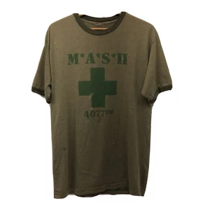 Vintage 4077th MASH TV Show Sitcom Army Promo T-Shirt Ringer Tee Large - Picture 1 of 12