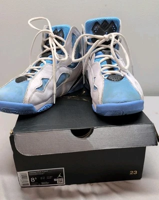 Tênis Nike Air Jordan True Flight UNC branco azul universitário 342964-140 masculino NOVO - Imagem 1 de 4