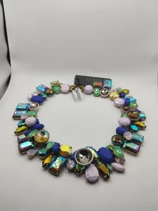 J. Crew gemischt Pastell Brulee Halskette WUNDERSCHÖNES HALSBAND Kristall Statement SELTEN NEU MIT ETIKETT - Bild 1 von 5