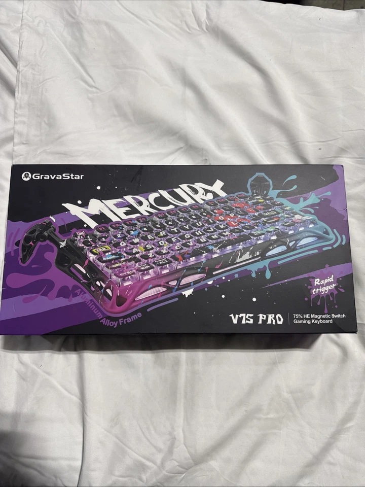 Teclado Interruptor Magnético Gravastar Mercury V75 Pro 75% HE Edición Cyberpunk Foto 1 de 4
