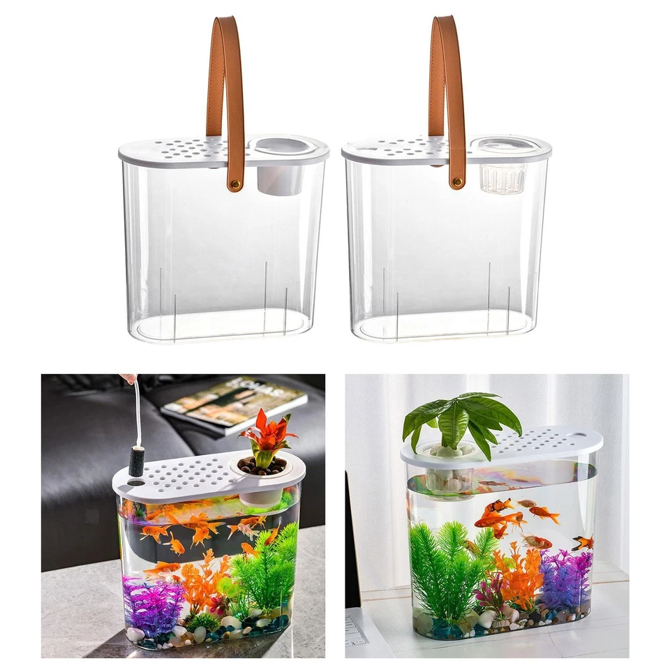 Betta Tank Small Desktop Aquarium Aquaponic Tank Tabletop Aquaponic Growing - Image 1 of 1