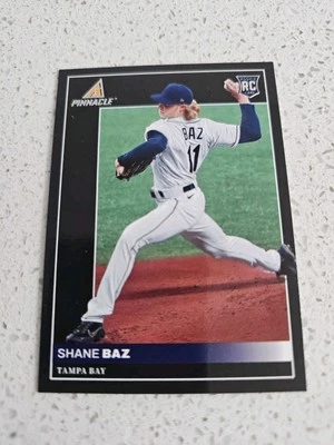 2022 Panini Chronicles Baseball #3 Shane Baz RC (Tampa Bay Rays) Black Pinnacle  - Image 1 of 2