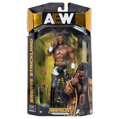 Figura de acción de lucha libre de juguete Swerve Strickland AEW inigualable 17 Jazwares Foto 1 de 3