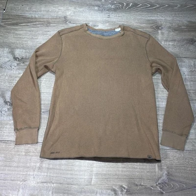 Nike ACG Shirt Mens Medium Brown Dri-Fit Waffle Thermal Knit Base Layer - Image 1 of 4