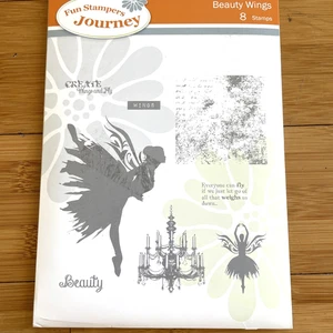 Fun Stampers Journey - Beauty Wings SS-0010 - 8 rubber stamps - Ballerina/Dance - Picture 1 of 4