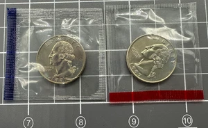 1997 P & D Washington UNC BU Quarters dans violoncelle US Mint - Photo 1/2
