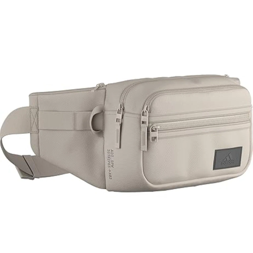 Adidas Ramble Crossbody Sling Bag Belt Fanny Pack Shoulder Beige Grey IU9300