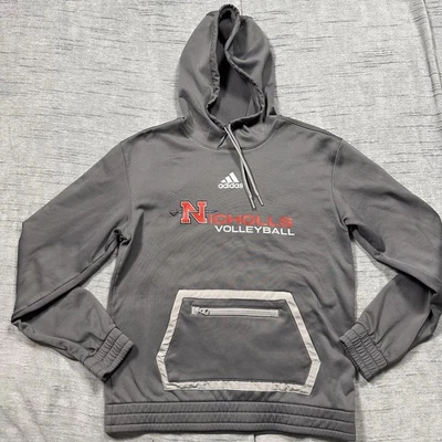 Moletom com capuz Nicholls State Colonels vôlei Adidas masculino pequeno cinza - Imagem 1 de 4