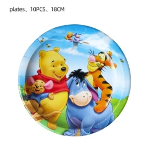 Winnie The Pooh Plate Disney Movie Children Birthday Party Deora Tableware x10 - Picture 1 of 2