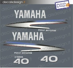 Adesivi calandra motore marino fuoribordo Yamaha 40 cv F40 four stroke carburato - Imagen 1 de 1