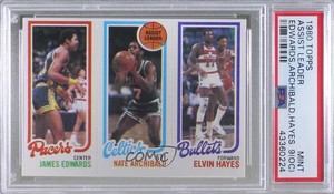 1980-81 Topps James Edwards Tiny Archibald Elvin Hayes Nate PSA 9 MINT (OC) HOF