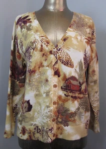 CJ Banks Pullover mit Knopfleiste Damen Größe 1X Brustumfang 44 V-Ausschnitt Langarm 33060 - Bild 1 von 7