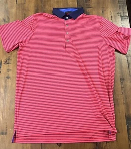 Greyson Shirt Mens XL Magenta Striped Golf Preppy Polo NWOT - Picture 1 of 3