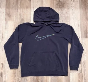 Felpa Nike con cappuccio blu navy taglia large Y2K - Foto 1 di 7