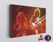 Led Zeppelin Music Jimmy Page Concert  Canvas Décor Band Art Print