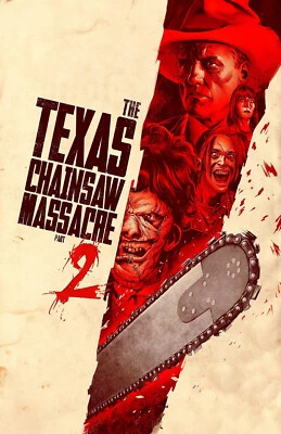 RICH HILL PRODUCTIONS AA5458 The Texas Chainsaw Massacre 2 Film 1986 Movie Poster 11x17