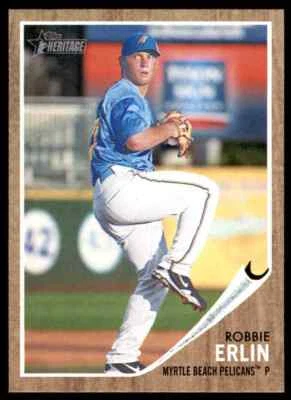 2011 Topps Heritage Minor League Robbie Erlin Myrtle Beach Pelicans #108 - Image 1 of 2