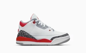 🔥 UK 2.5 EU 35 US 3Y 22CM ~ Jordan 3 Retro (PS) Rojo Fuego 2022 ~ DM0966-160🔥 - Imagen 1 de 19