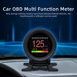 OBD2 A205 Head Up Display HUD Digital Speedometer Temperature Voltmeter Gauge - Picture 1 of 18