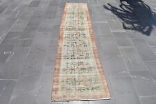 Large area rug, Handmade rug, Vintage rug, Boho decoration, 2.2 x 9.9 ft. RA4135