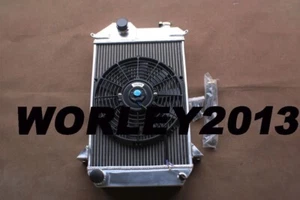 Radiador aluminio 3 núcleos + ventilador para TRIUMPH TR4 1961 1962 1963 1964 1965 manual - Imagen 1 de 10