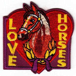 LOVE HORSES Bügelbild Patch Western Southwest Farm Horse - Bild 1 von 2