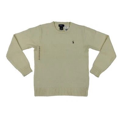 *MINOR DEFECT* Polo Ralph Lauren Boy's Long Sleeve Sweater - Cream - M (10-12) - Image 1 of 4