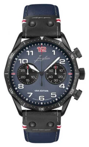 Junghans Pilot Chronoscope Automatic Chronograph Leather Mens Watch 27/3395.00 - Picture 1 of 3