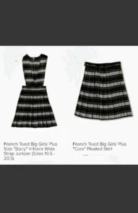 🥰 $68 cute French Toast Girls #57 Plaid Skirt Sz 14 rare set lot school jumper - Picture 1 of 12