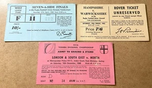 RUGBY UNION MATCH TICKET TICKETS SEVEN A SIDE HAMPSHIRE WARWICKSHIRE MET POLICE - Picture 1 of 1