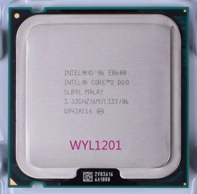 Intel Core 2 Duo E8600 SLB9L CPU Processor 3.33GHz LGA 775 BX80570E8600 Socket T - Image 1 of 3