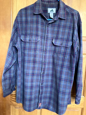 EMS plaid cotton long sleeve shirt L Multi color - Image 1 of 4
